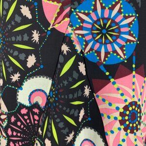 TULLE Large Lined Black Geometric Straight Skirt